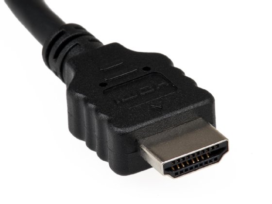 An HDMI connector with 19 pins