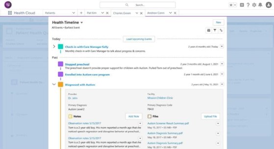 Salesforce Patient 360 behavioral health screenshot