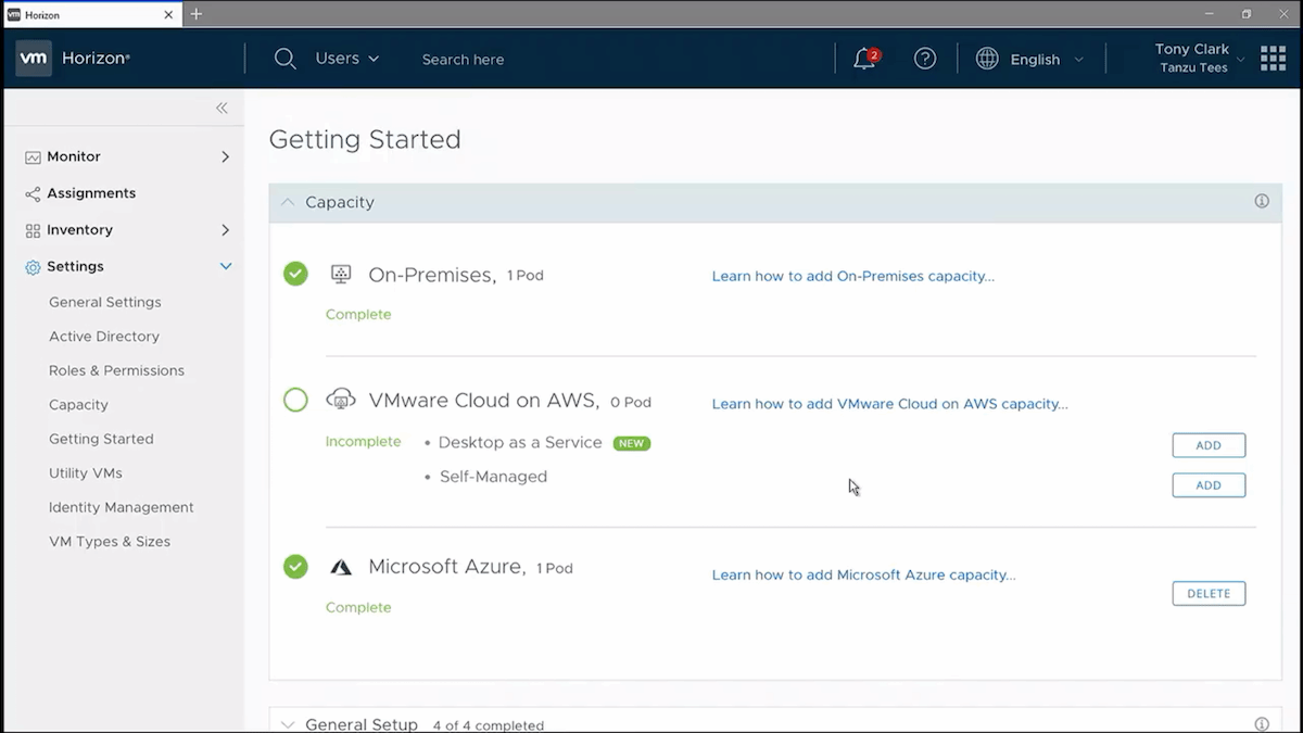 horizon services for multi-cloud on aws