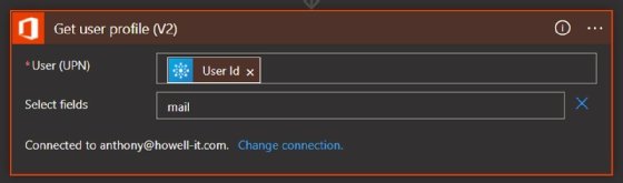 user email address