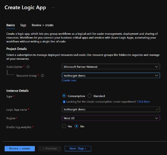 Azure Logic App details