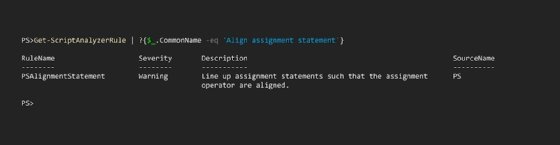 The 'Align assignment statement' rule lines up assignment statements so the assignment operators are aligned