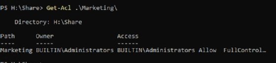 Folder security descriptor