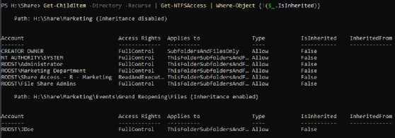 Windows file server folder permissions