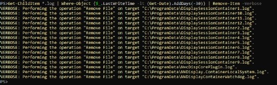 delete files command