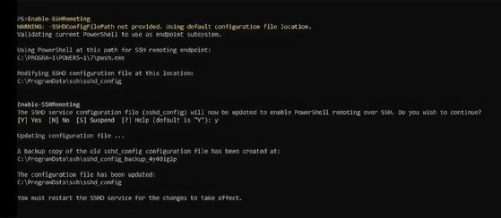 SSH remoting configuration