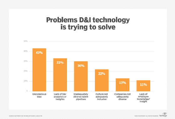 What issues can diversity and inclusion technology solve