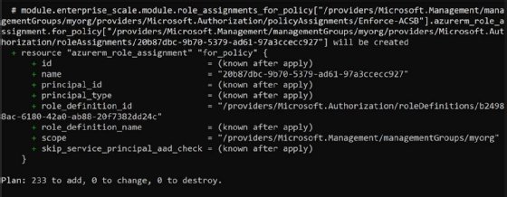 Terraform plan code.