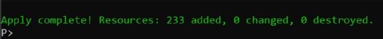 Terraform apply complete.