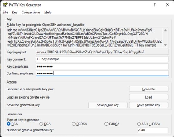 Screenshot of after clicking 'Generate,' a dialogue box will appear that requests a key comment.