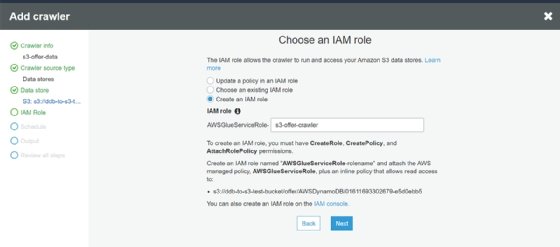 Choose an IAM role
