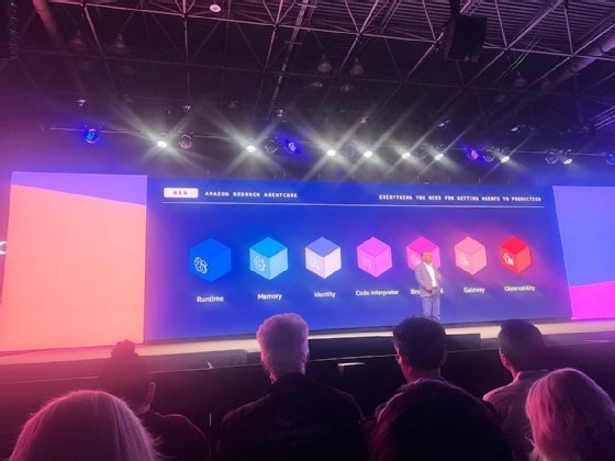 Swami Sivasubramanian, vice president for agentic AI at AWS, introduces AgentCore