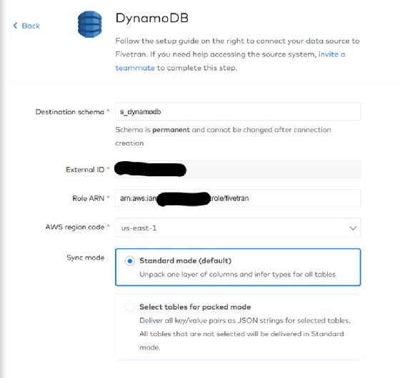 Connect data source to Fivetran