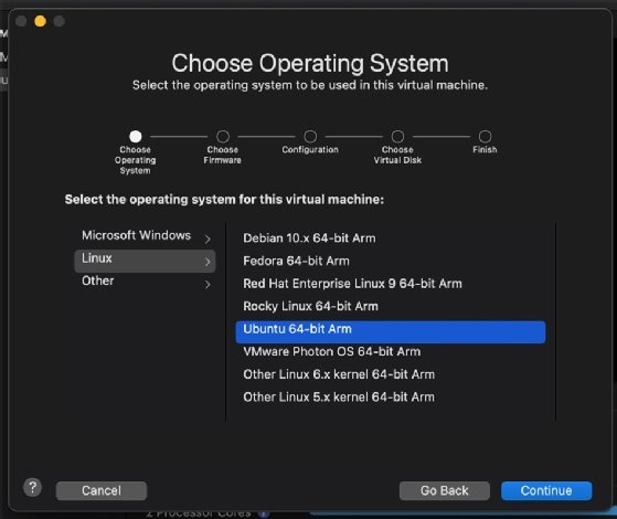 Screenshot that shows how to choose the OS