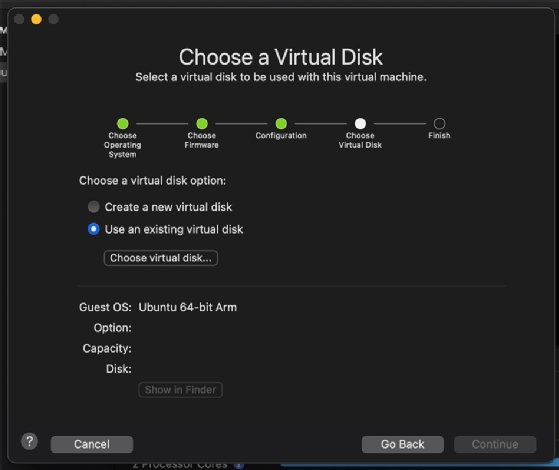 Screenshot that shows how to choose the virtual disk