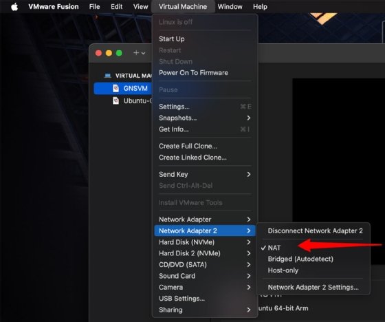 Screenshot that shows how to click NAT