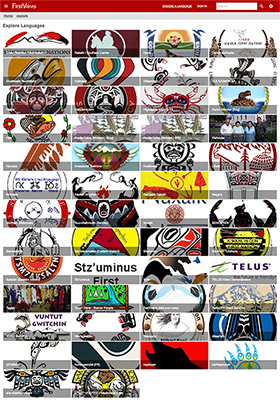 Images representing native Canadian languages