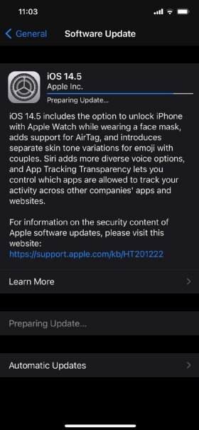 iOS 14.5 Software Update