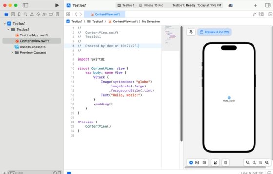 Xcode screenshot