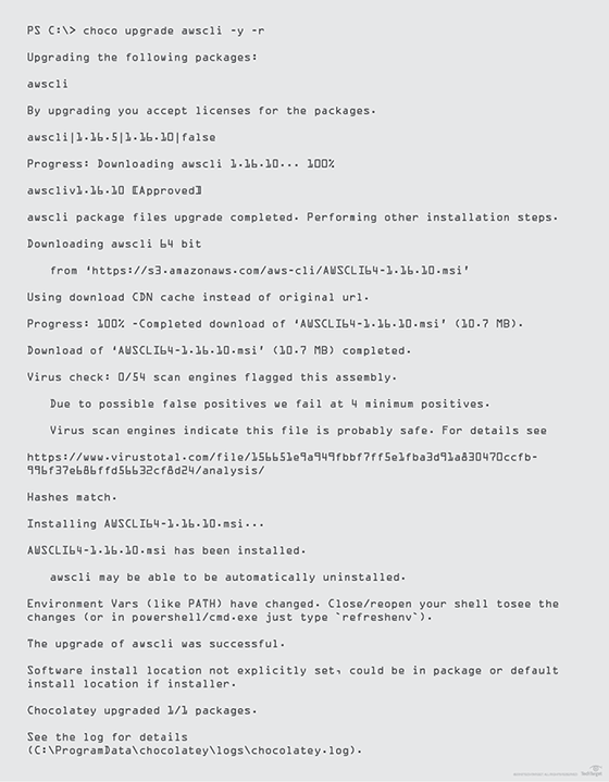 Updating a Windows package with Chocolatey