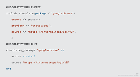 Chocolatey with configuration management tools