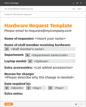 Email format request template