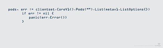 Retrieve Kubernetes pod list