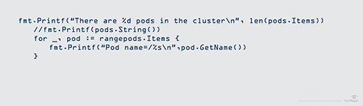 Go returns Kubernetes pod names