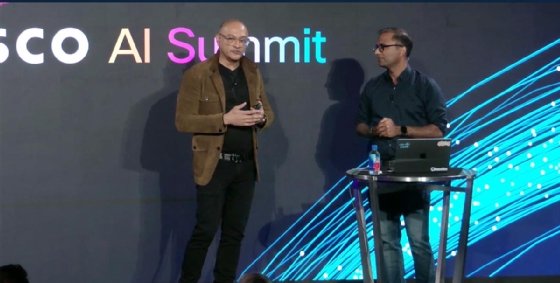 Cisco's Jeetu Patel and DJ Sampath at the AI Summit