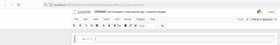 Screenshot of a newly created Jupyter notebook in a web browser, showing an empty code cell.