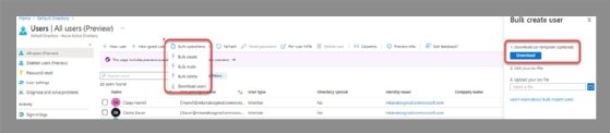 Azure portal bulk operations