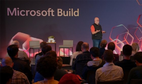 Microsoft chief technology officer Kevin Scott speaks during a press briefing before the start of Microsoft Build.