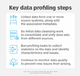 Key data profiling steps graphic.