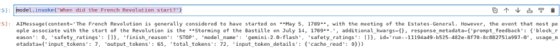 Screenshot of an AI model invoked with the prompt 