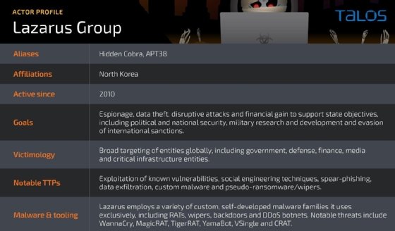 Cisco Talos uncovers new Lazarus Group RAT