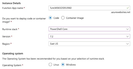 Create Azure Function