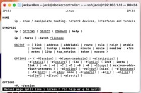 Man page for man ip command in Linux