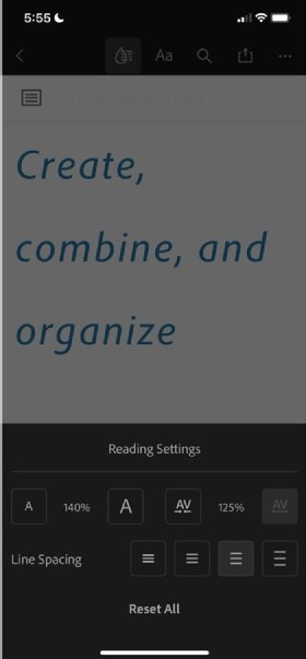 Adobe Liquid Mode settings screenshot