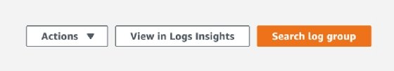 Amazon CloudWatch Logs search menu