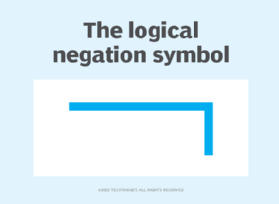 Illustration of the logical negation symbol