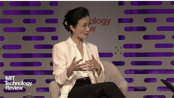 Lucia Tian, head of advanced energy at Google, speaks at EmTech MIT 2025. 