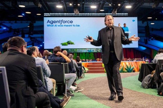 Marc Benioff speaking at Dreamforce 2024.
