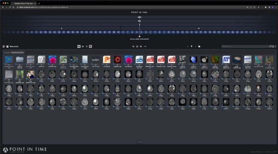 Arcitecta Mediaflux Point in Time GUI screenshot.