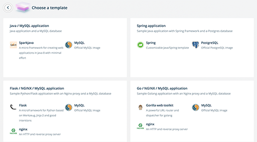 Docker Desktop templates