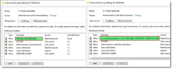 removed object error