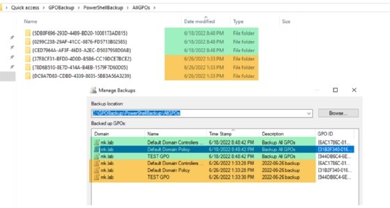 Multiple GPO backups