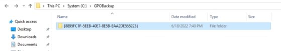 GPO backup folder GUID