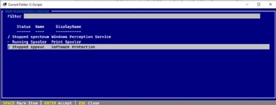 output line selection