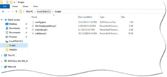 WebJEA scripts folder