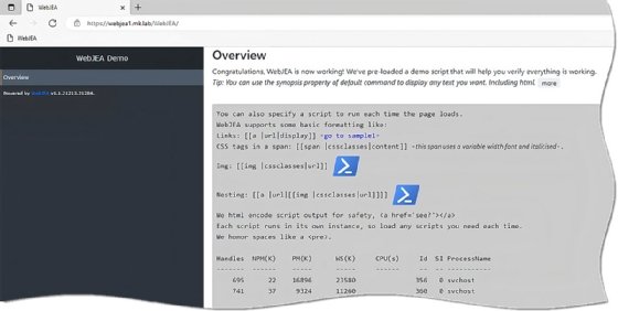 WebJEA overview script